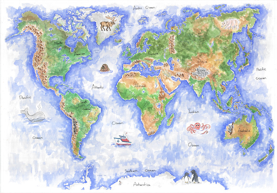 Downloadable World Wall Map Pages